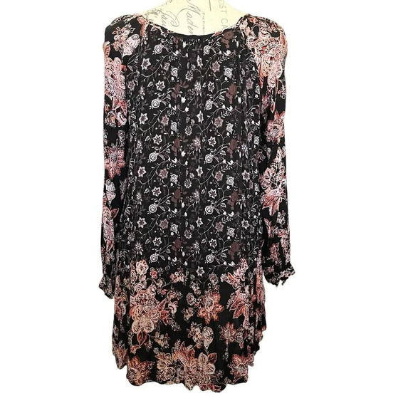 Free People Lucky Loosey Mini Dress Size‎ XS Smocked Floral Boho Bloomcore - Picture 3 of 8